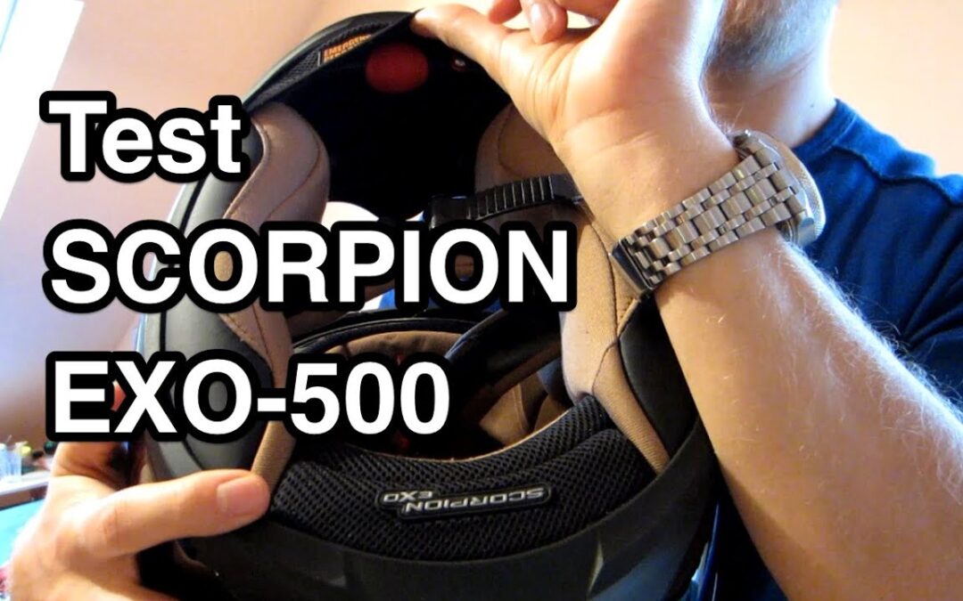 Historischer Scorpion EXO-500 Integralhelm mit sichtbarem Innenfutter