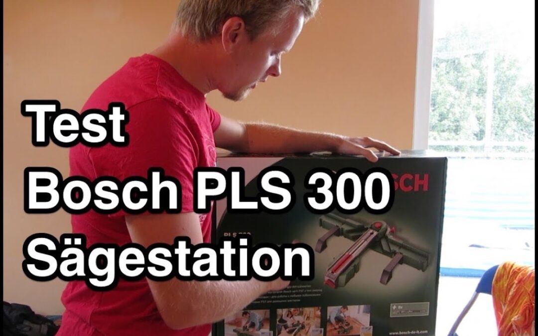 Historische Videoansicht der Bosch PLS 300 Sägestation mit Originalverpackung