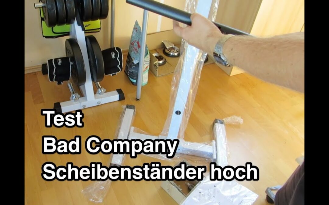 Historische Nanokultur-Testansicht eines Bad-Company-Hantelscheibenständers