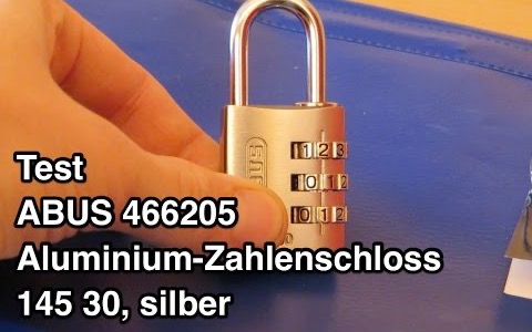 Historische Produktansicht des silbernen ABUS 145/30 Aluminium-Zahlenschlosses