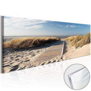 Glasbild Strand Meer