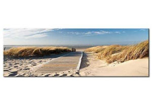 Glasbild Strand Meer Front