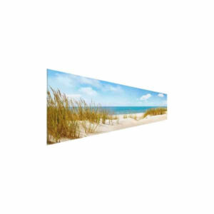 Glasbild Strand an der Nordsee seitlich