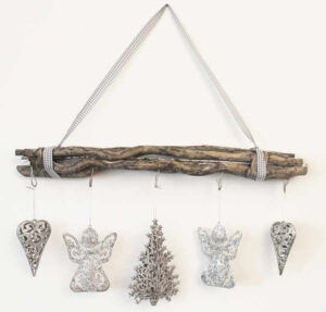 Deko Zweige Weidenhaken mit Deko