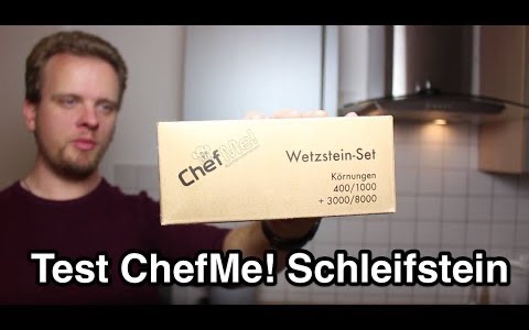 Historische Produktansicht eines ChefMe-Schleifstein-Sets