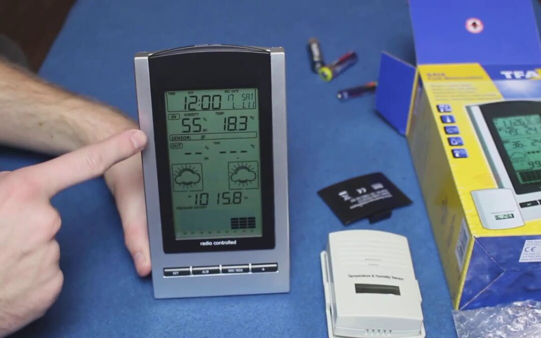 Historische Nanokultur-Testansicht einer digitalen Wetterstation
