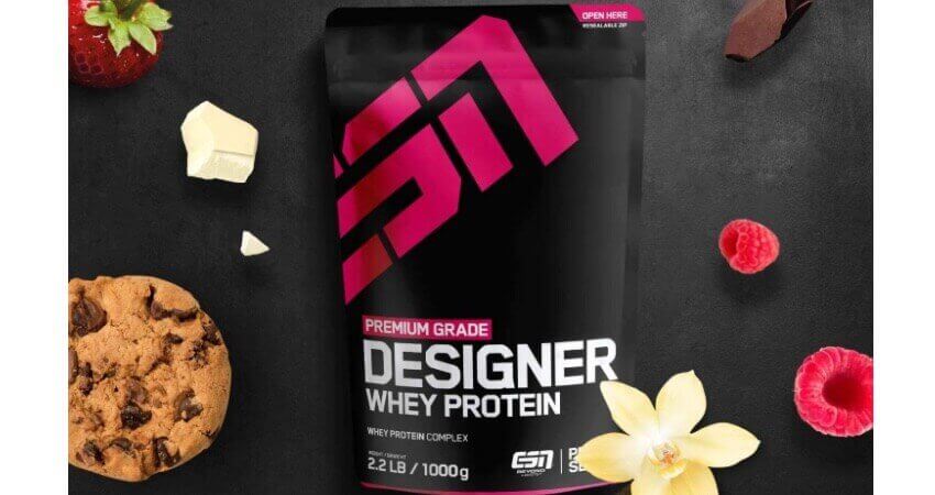 ESN Designer Whey Protein – 1000g – Chocolate – Eiweißpulver reich an essentiellen Aminosäuren (EAAs) – Sehr gut löslich – 33 Portionen – Made in Germany