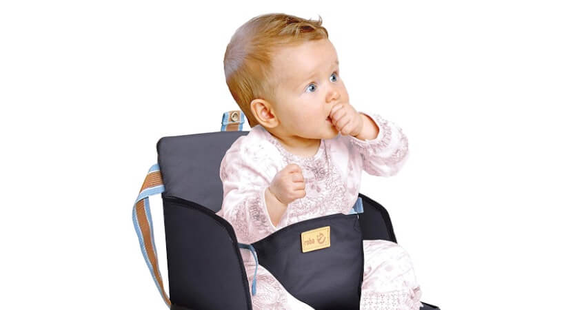 roba Boostersitz, mobiler aufblasbarer Kindersitz mit erhöhten Seitenteilen, flexible Sitzerhöhung für zuhause und unterwegs