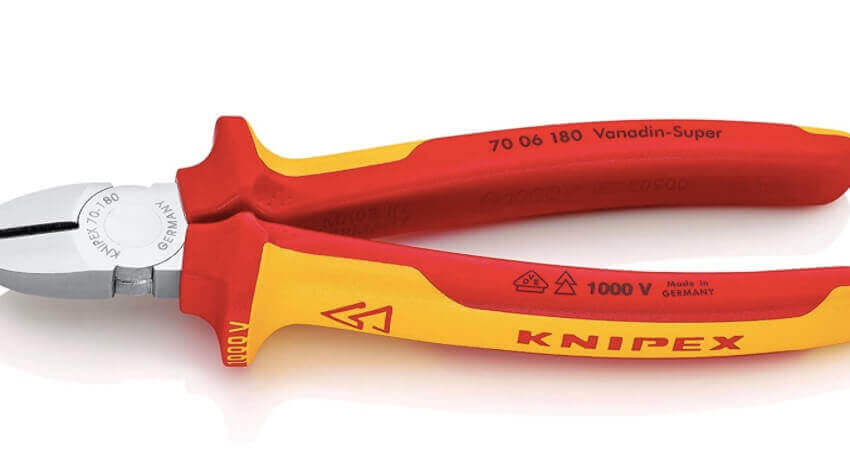 KNIPEX 70 06 180 Seitenschneider verchromt isoliert mit Mehrkomponenten-Hüllen VDE-geprüft 180 mm