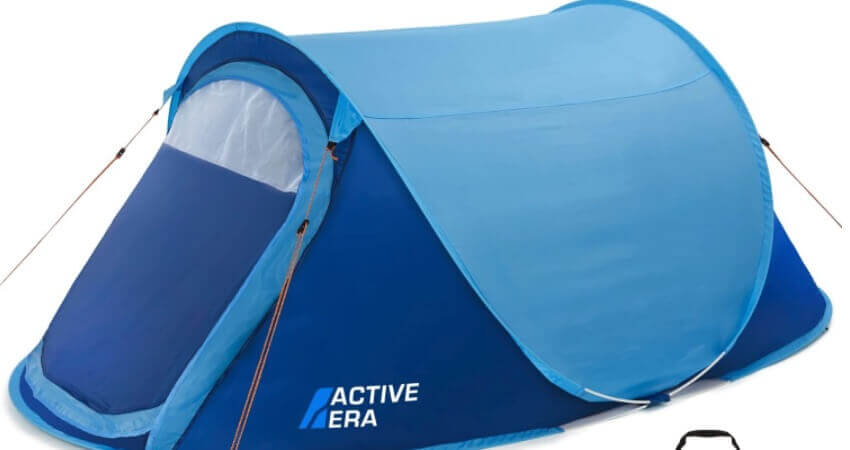 Active Era™ Wurfzelt für 2 Personen - Zelt mit Belüftung und praktischer Tragetasche | Perfektes Pop Up Zelt für Festivals und Camping Trips
