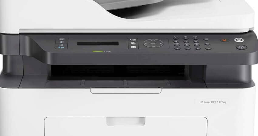 HP Laser MFP 137fwg Multifunktionsdrucker mit Bedienfeld und Vorlageneinzug